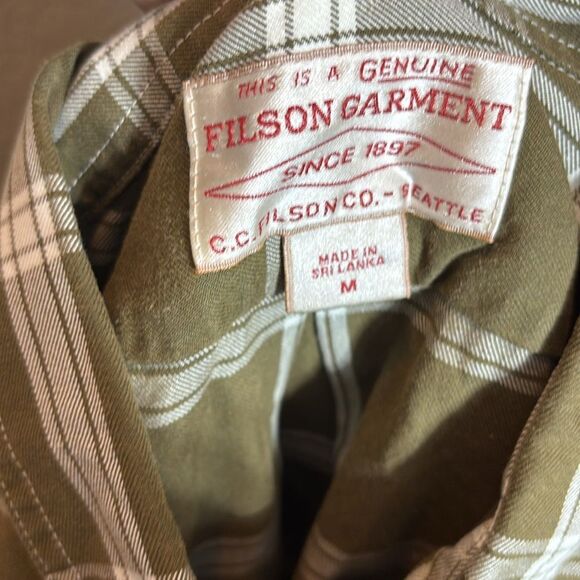 Filson mens medium short sleeve Alaskan guide shirt lightweight plaid - Picture 4 of 4